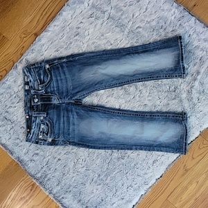 Miss Me Girls Blue Distressed Bootcut Jeans